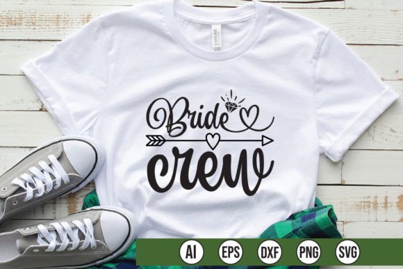Bride Crew Graphics: A Modern T-Shirt Design for Digital Creators
