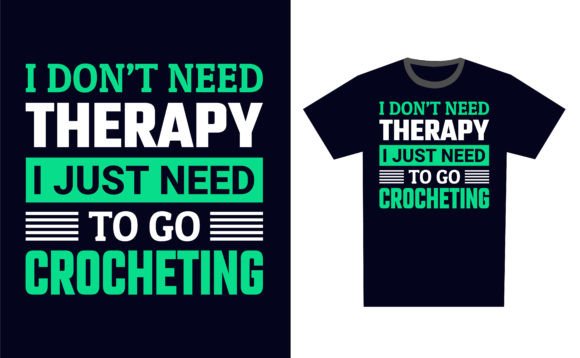 Crocheting: A Handcrafted Typography Asset for T-Shirt Designs and Graphics