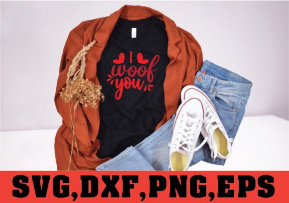 I Woof You SVG Design for T-Shirt & Graphics