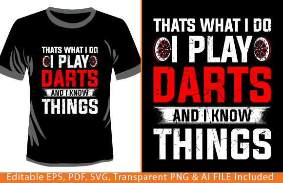 That s What I Do I Play Darts and I Know: Embroidery Design Review